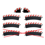 CONJUNTO 4 CHICANES EXTERNAS CURVA 2/30 GRAUS PARA AUTORAMA CARRERA DIGITAL 1/24 E 1/32 E EVOLUTION 20020562 AV